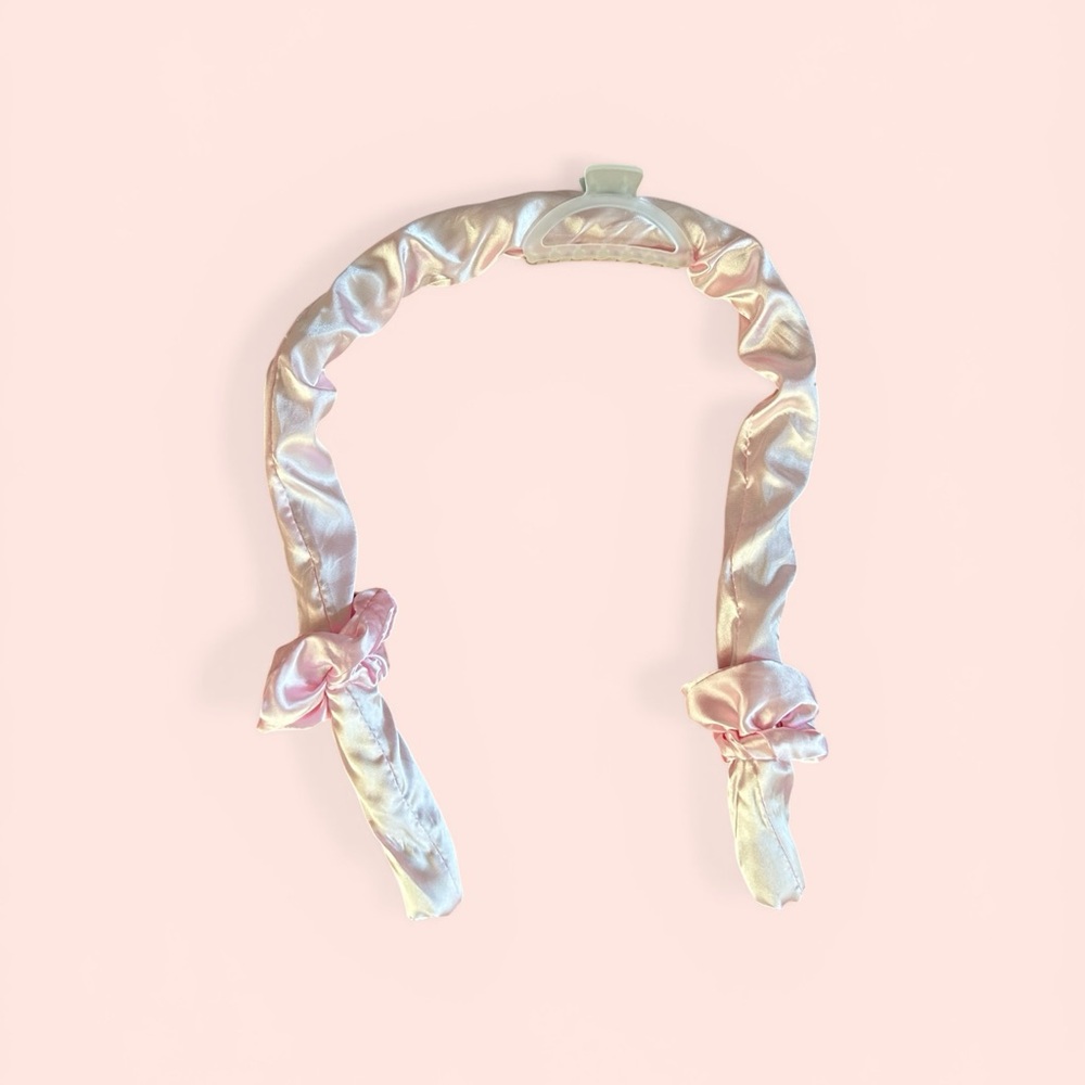 Pink Satin Hair Roller